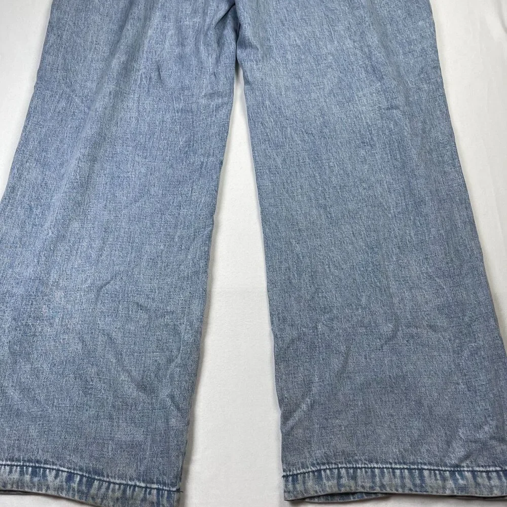 Sincerely Jules Jeans Womens 9 x 29 Blue Denim Lyocell Pockets Mid-Rise Wide Leg